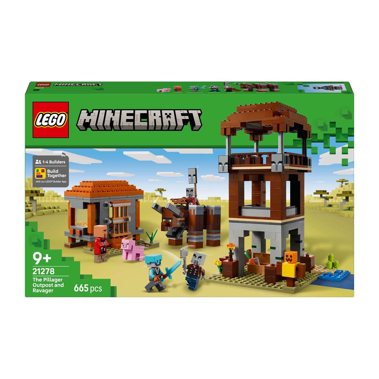 LEGO minecraft de plunderaar buitenpost en verwoester bouwpakket - 21278