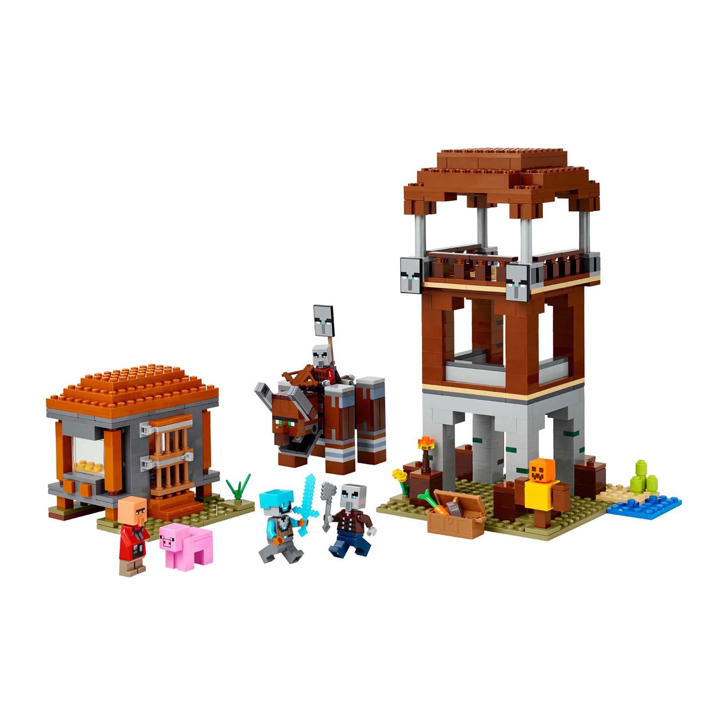 LEGO minecraft 21278 de plunderaar buitenpost en verwoester