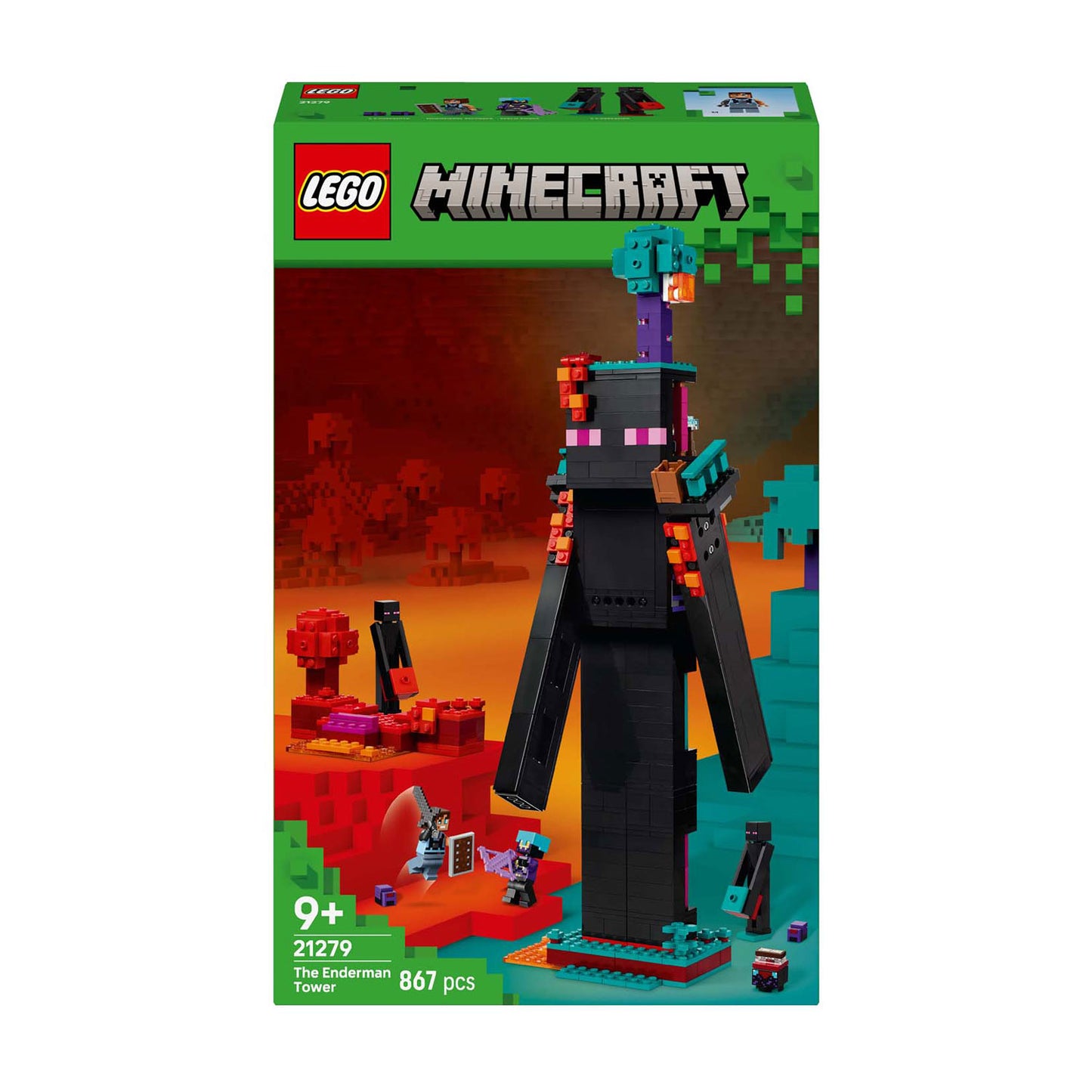 LEGO minecraft 2in1 de enderman toren speelgoed voor kinderen - 21279