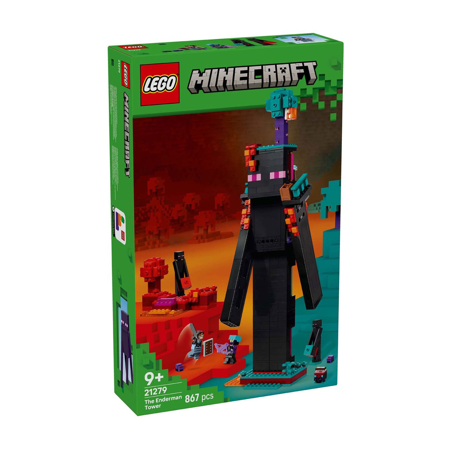 LEGO minecraft 2in1 de enderman toren speelgoed voor kinderen - 21279