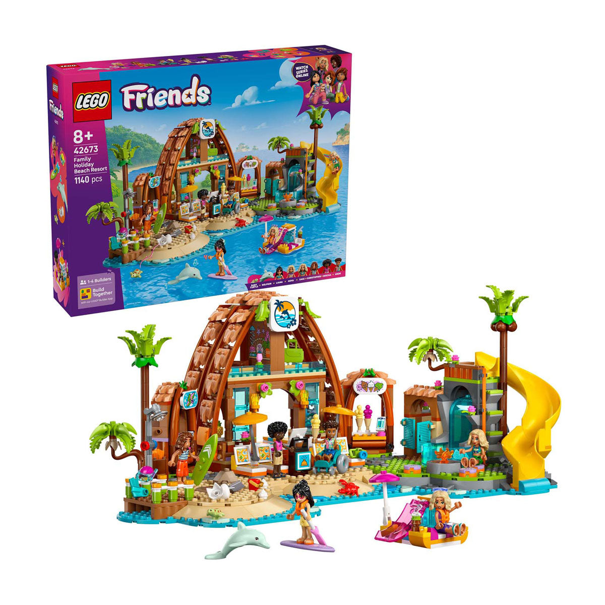 LEGO friends 42673 familie vakantie strandresort