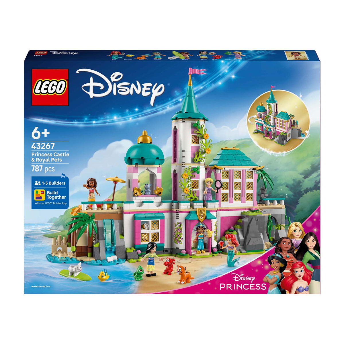 LEGO ® disney prinsessenkasteel en koninklijke huisdieren - 43267