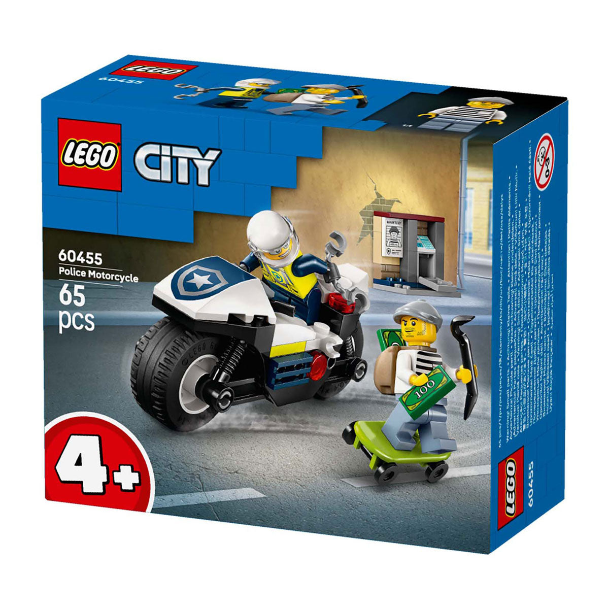 LEGO city 60455 achtervolging op politiemotor