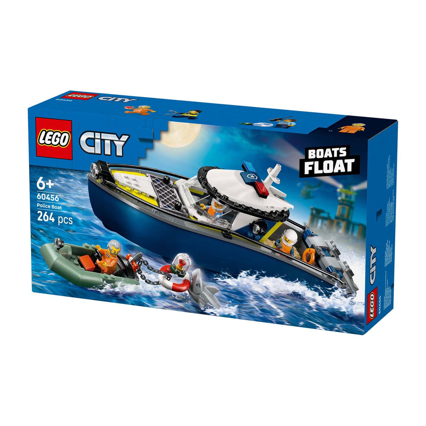 LEGO ® city achtervolging met politieboot, drijft echt - 60456