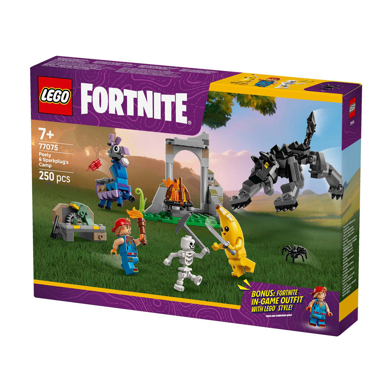 LEGO fortnite - peely en sparkplugs kamp constructiespeelgoed (77075)