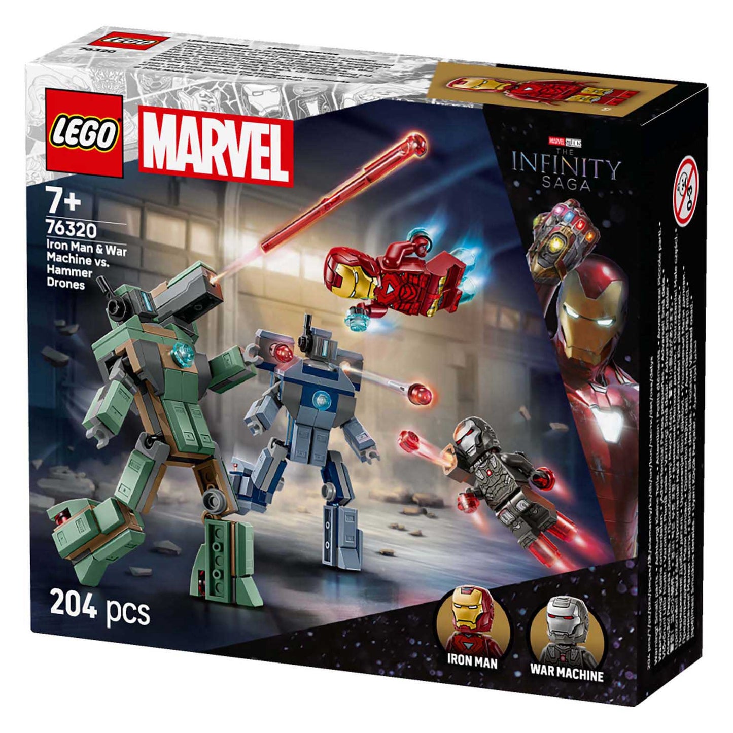 LEGO ® ǀ marvel iron man en war machine vs. hammer drones - 76320