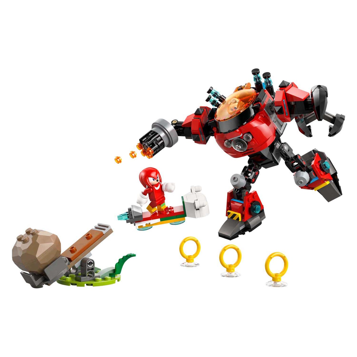 LEGO sonic the hedgehog - knuckles vs. dr. eggman egg crusher mecha constructiespeelgoed (77005)