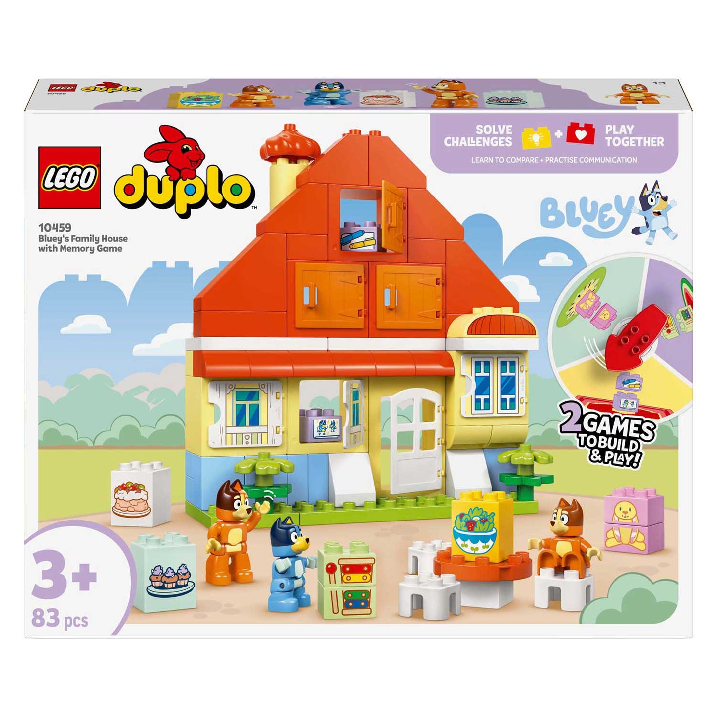 LEGO duplo 10459 huis van bluey en haar familie met geheugenspel