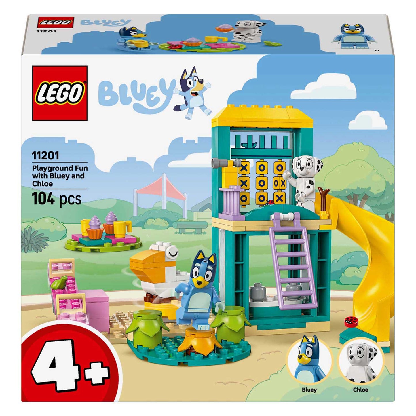LEGO duplo 11201 bluey en chloe in de speeltuin