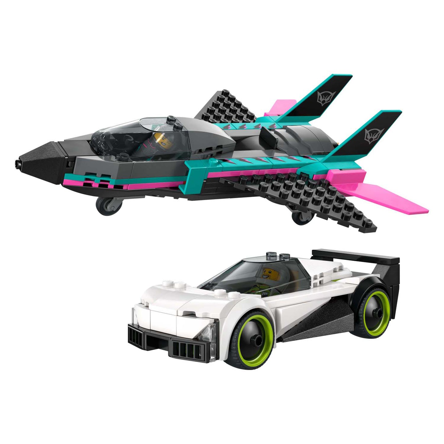 LEGO city 60489 straalvliegtuig vs. sportauto