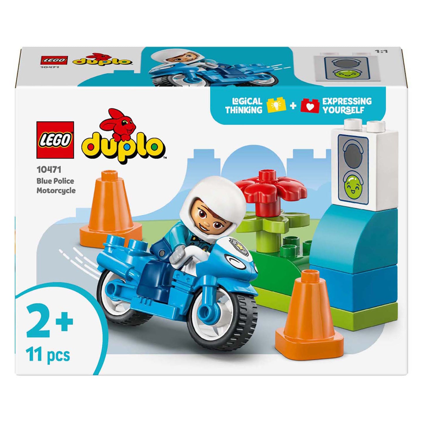 LEGO duplo 10471 blauwe politiemotor