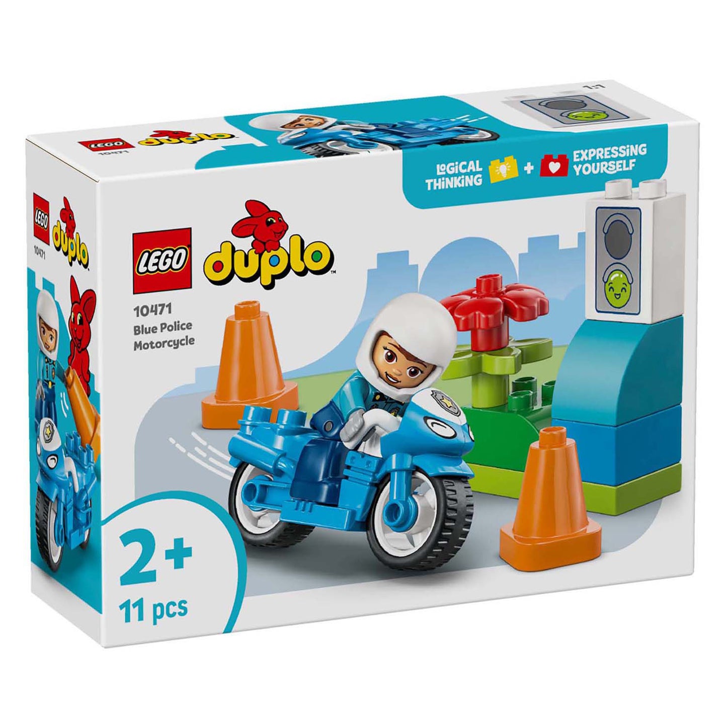 LEGO duplo 10471 blauwe politiemotor