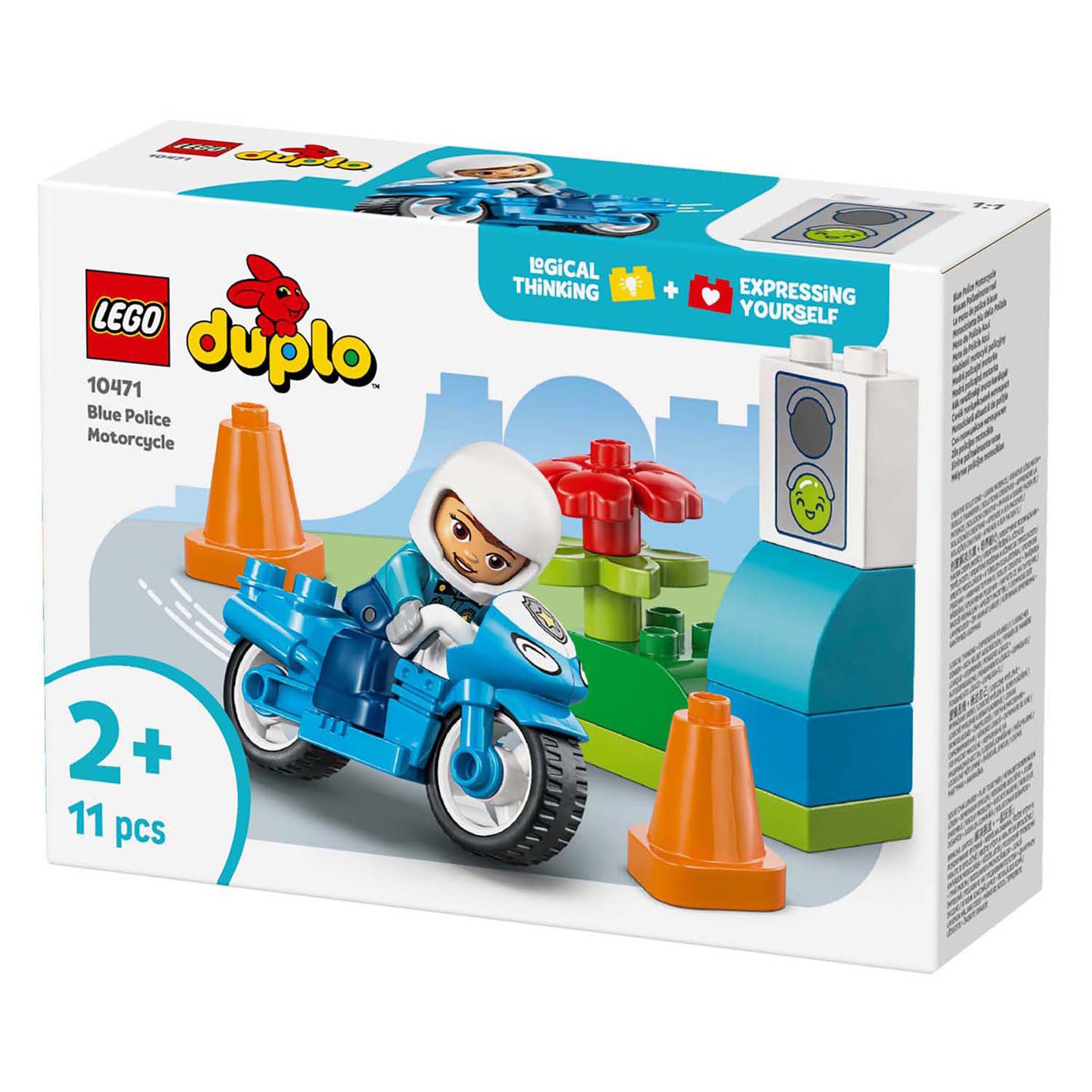 LEGO duplo 10471 blauwe politiemotor