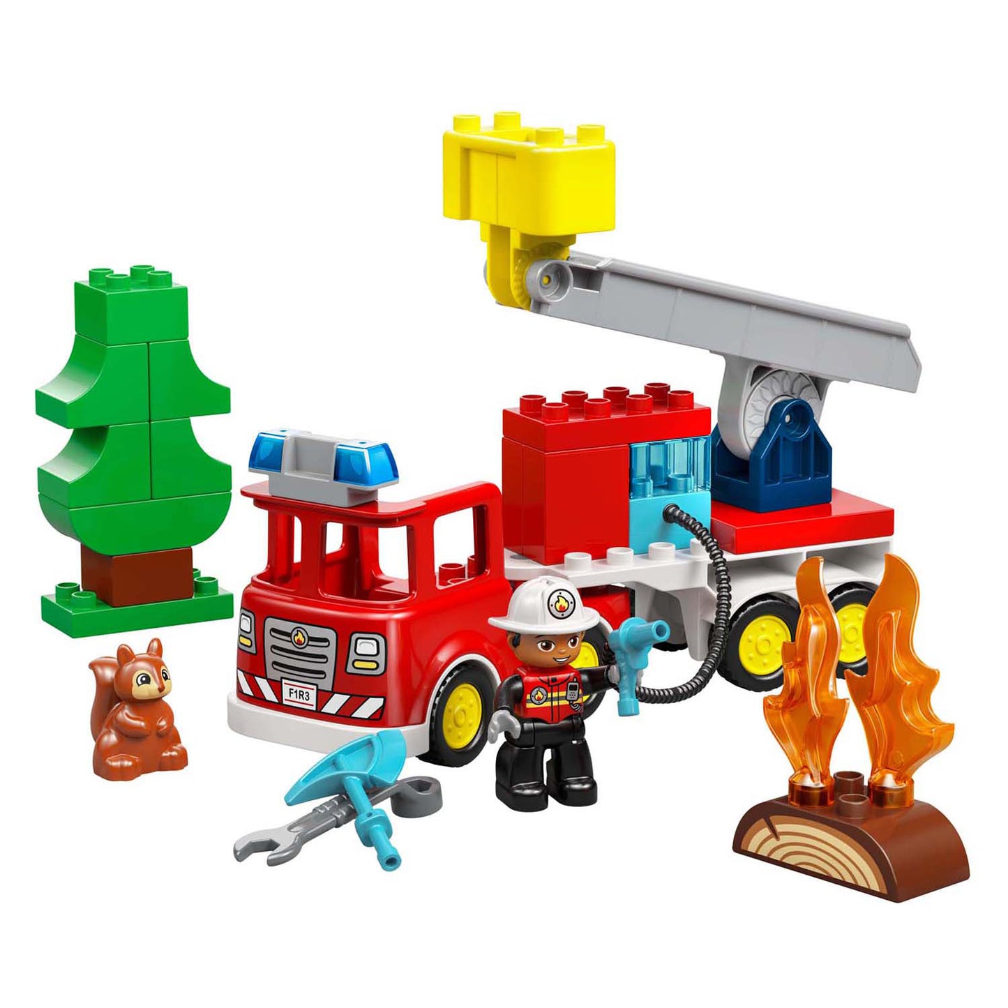 LEGO duplo 10473 brandweertruck met slang en brandweerman