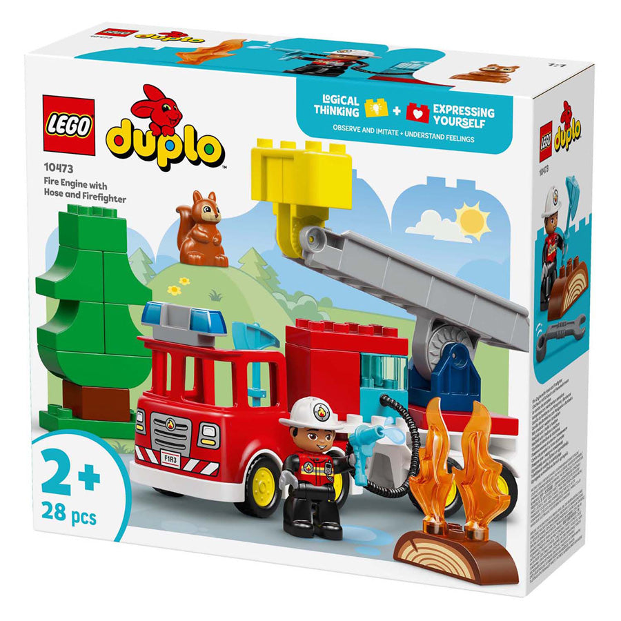 LEGO duplo 10473 brandweertruck met slang en brandweerman