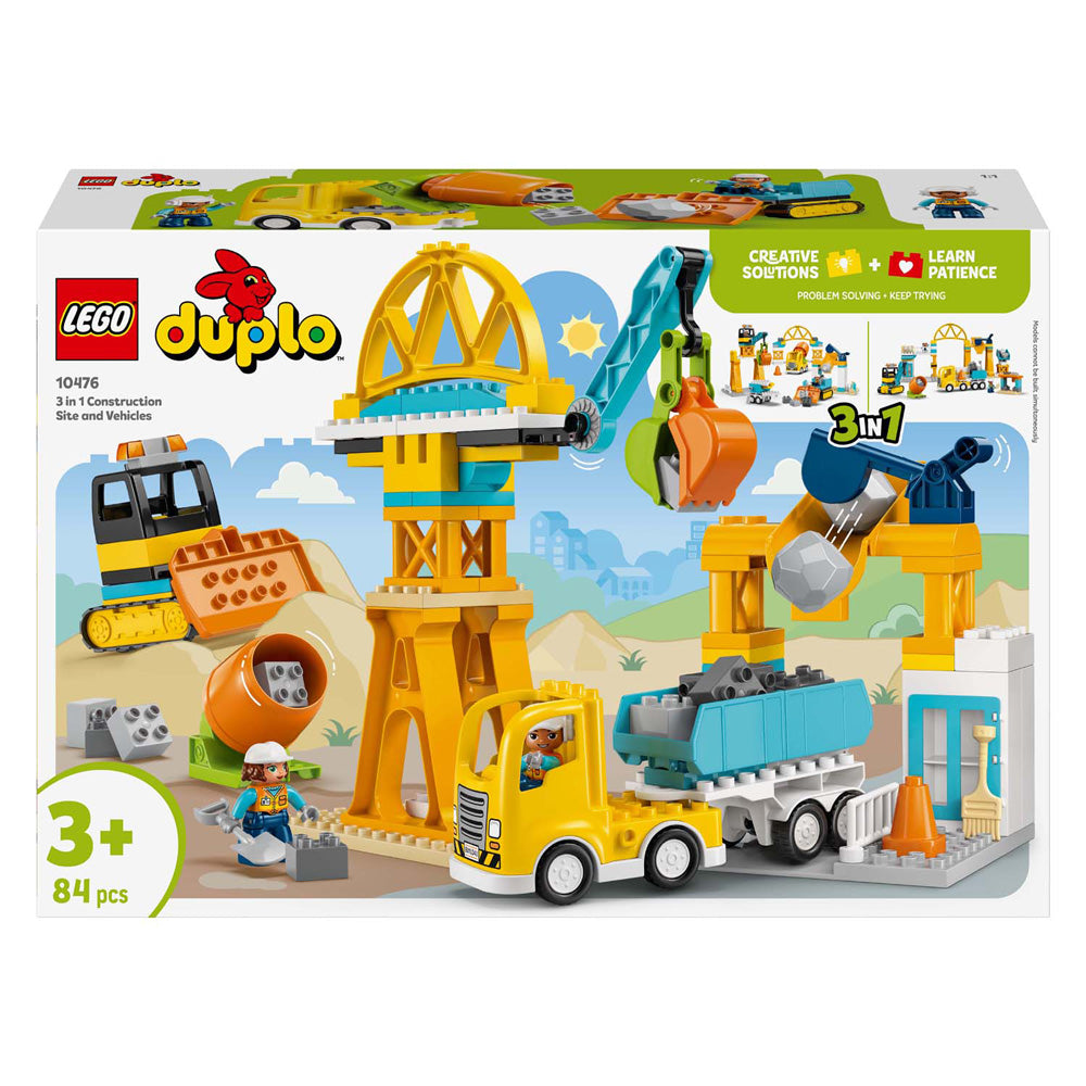 LEGO duplo 10476 3-in-1 bouwplaats en voertuigen