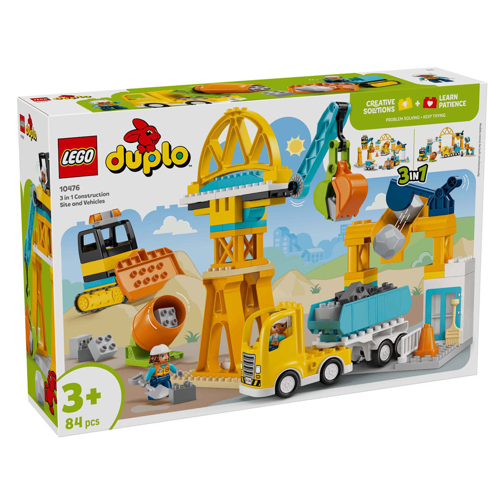 LEGO duplo 10476 3-in-1 bouwplaats en voertuigen