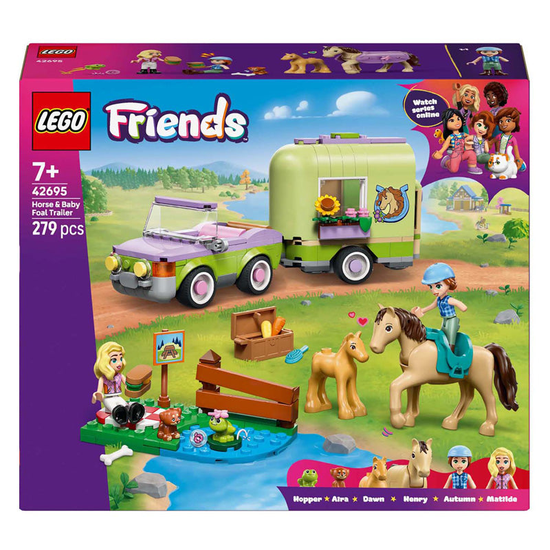 LEGO friends 42695 trailer met paard en veulen