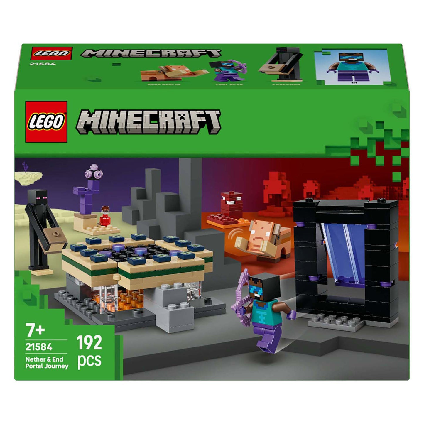 LEGO minecraft 21584 reis naar de nether en het end-portaal