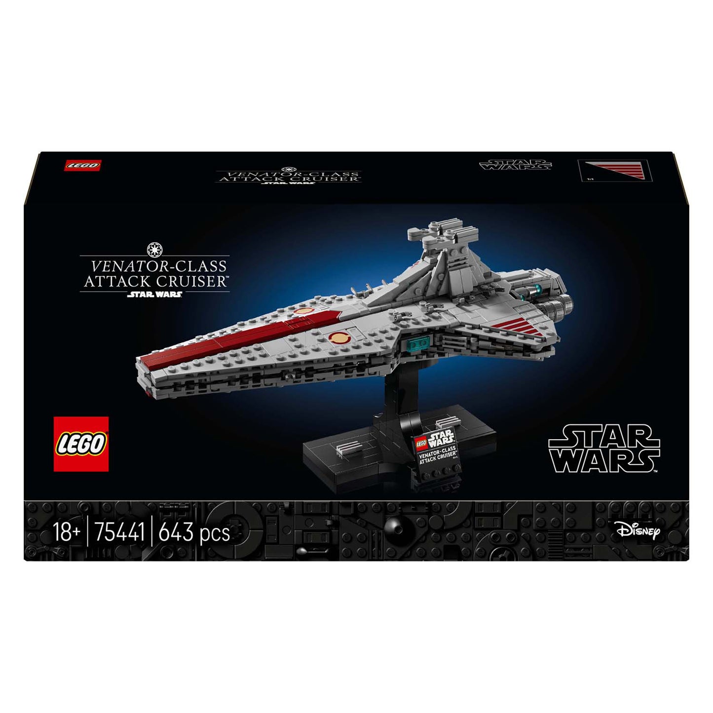 LEGO star wars venator-class attack cruiser - bouwpakket voor volwassenen en decoratie - 75441