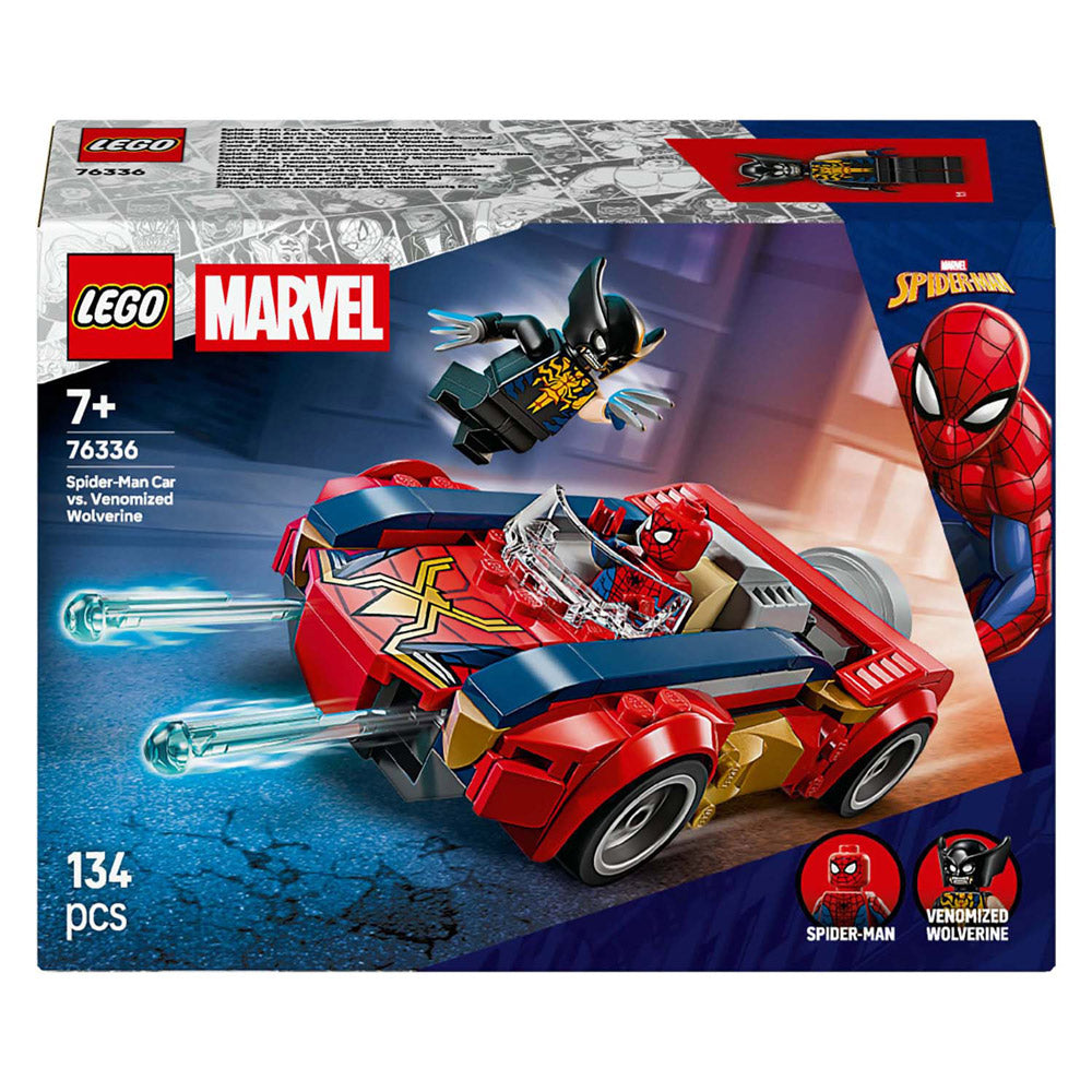 LEGO super heroes 76336 marvel spider-man auto vs. venomized wolverine