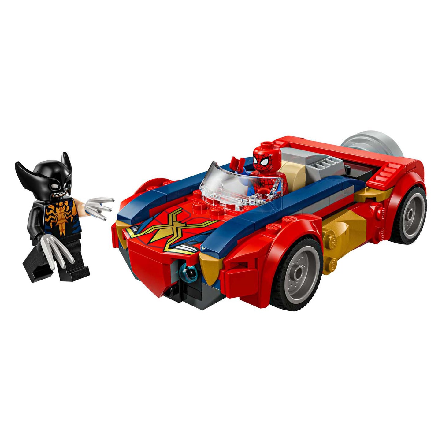 LEGO super heroes 76336 marvel spider-man auto vs. venomized wolverine