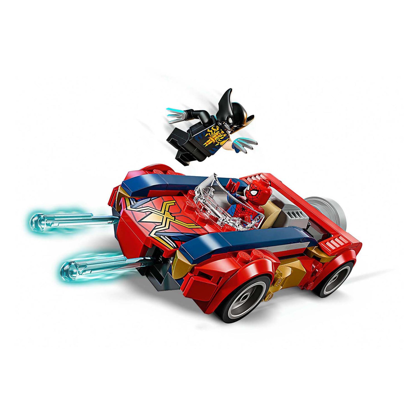 LEGO super heroes 76336 marvel spider-man auto vs. venomized wolverine
