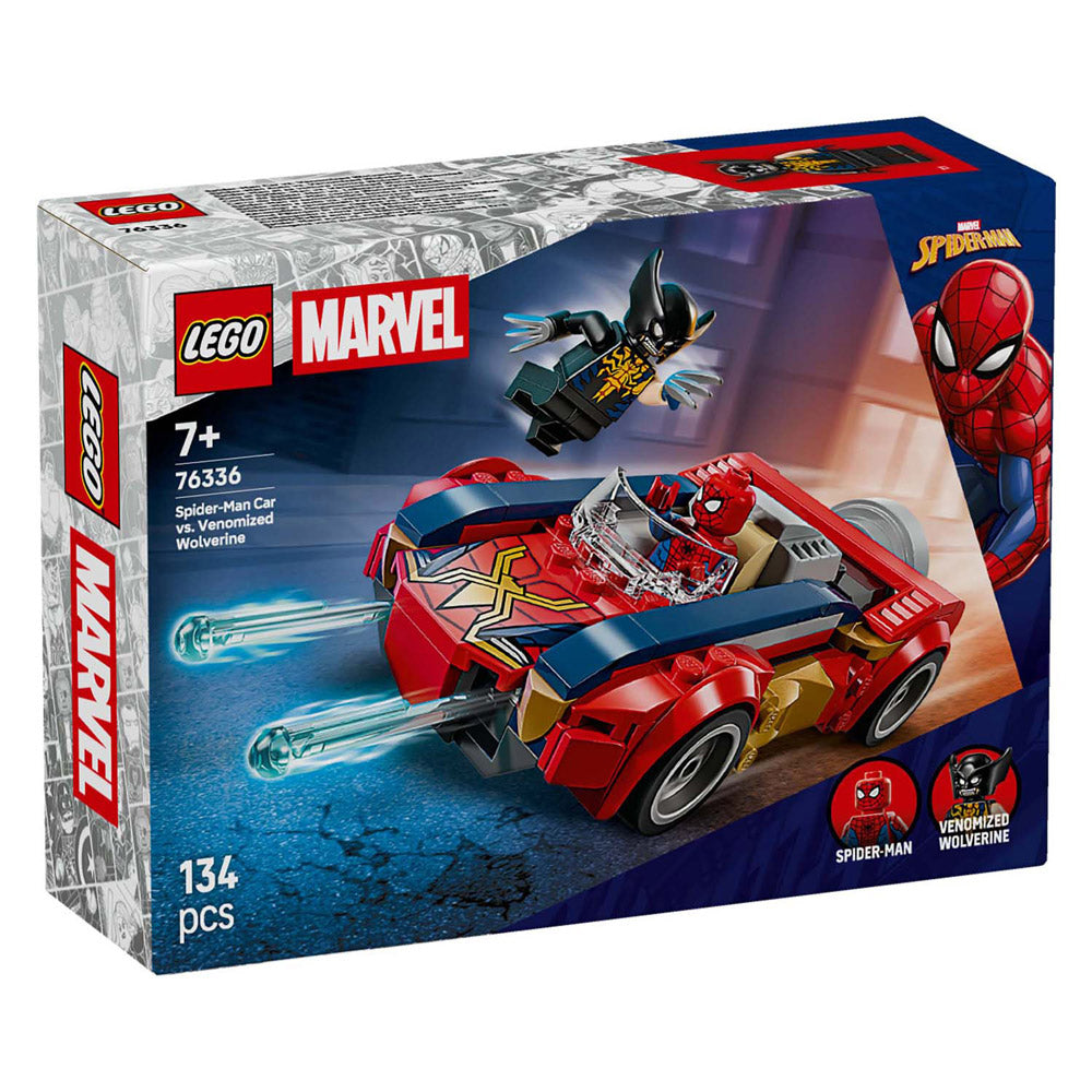 LEGO super heroes 76336 marvel spider-man auto vs. venomized wolverine