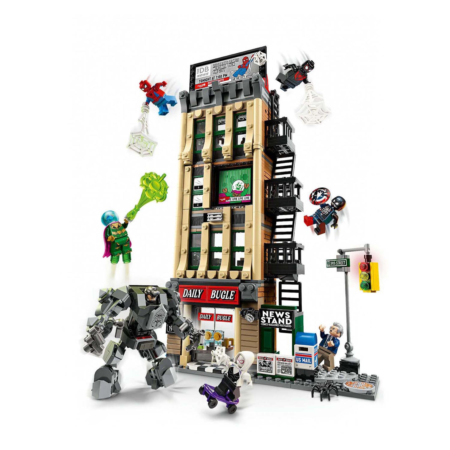 LEGO super heroes 76342 marvel spider-man vs. mysterio: de daily bugle