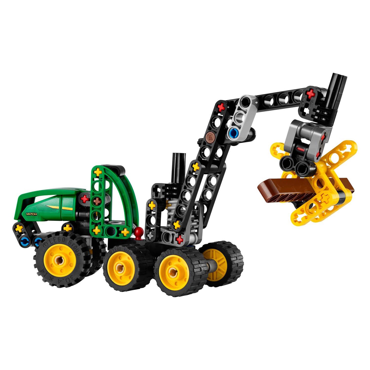 LEGO ® technic john deere 1470h houtoogstmachine - werkende klauw en boomstam - modelbouwspeelgoed - 42218