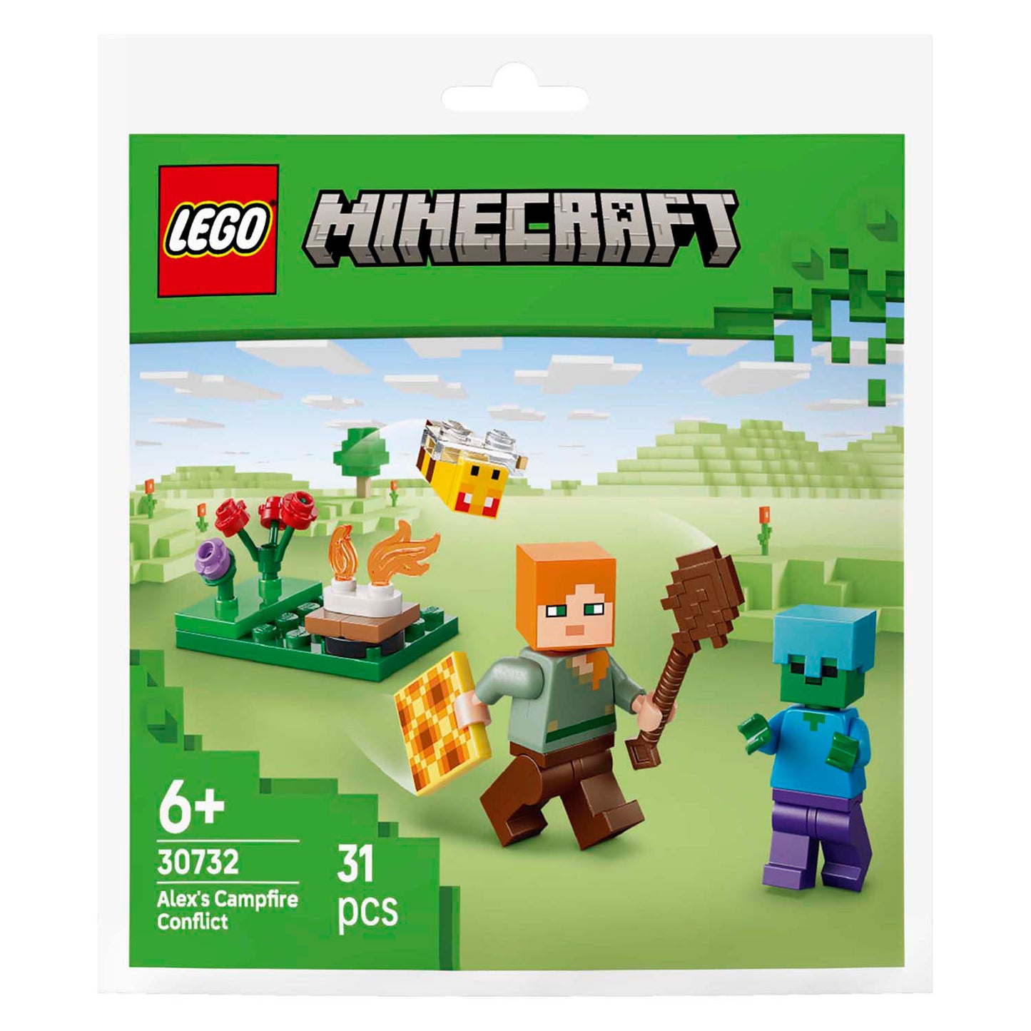 LEGO minecraft 30732 alex en de strijd bij het kampvuur