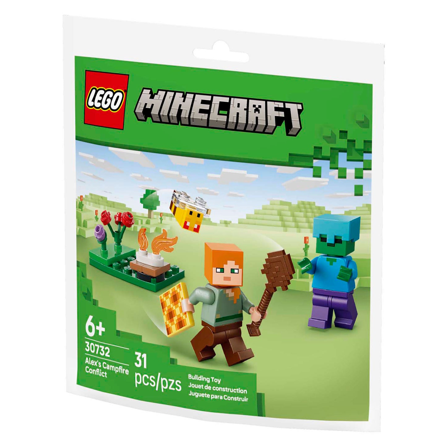 LEGO minecraft 30732 alex en de strijd bij het kampvuur