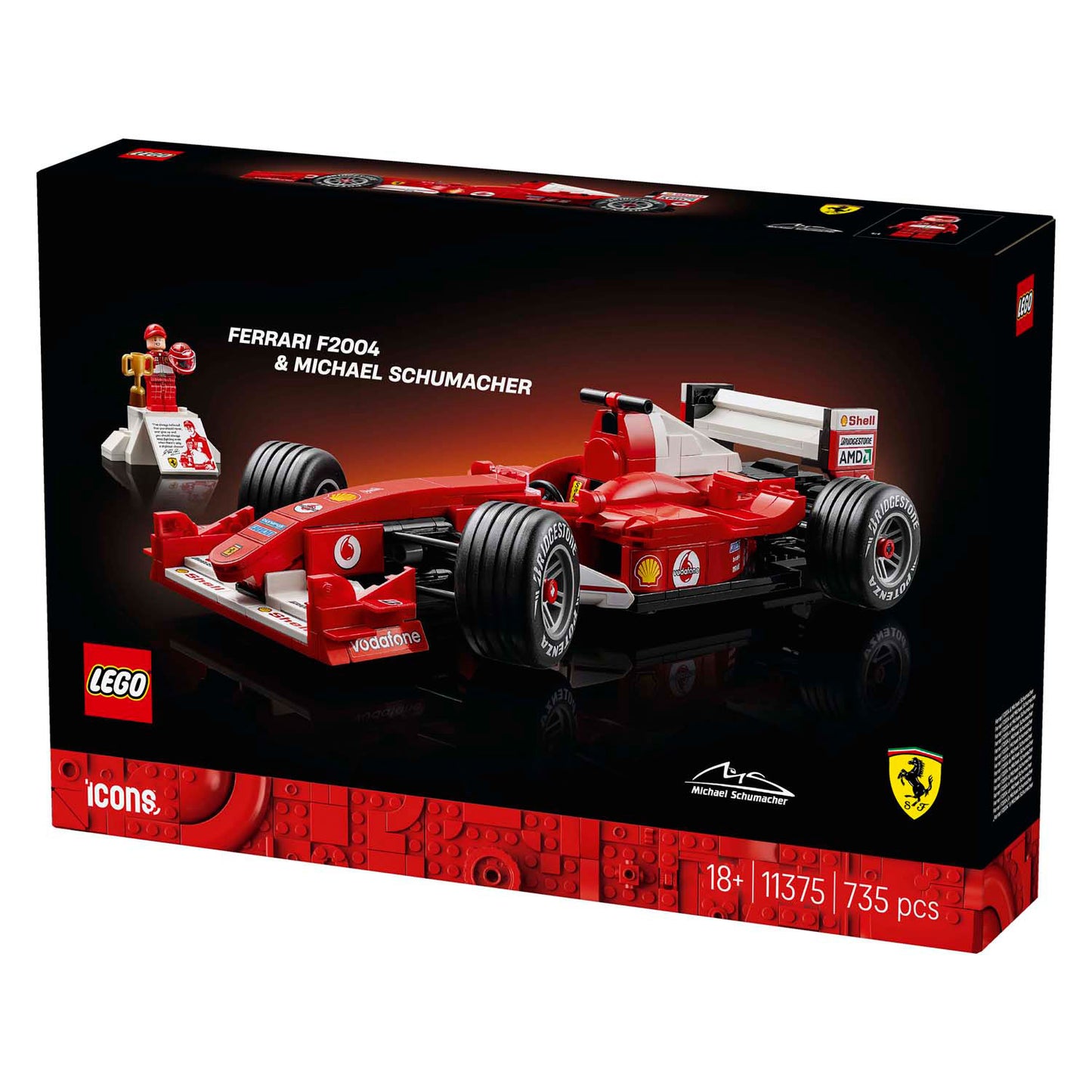 LEGO icons - ferrari f2004 en michael schumacher constructiespeelgoed (11375, retail)