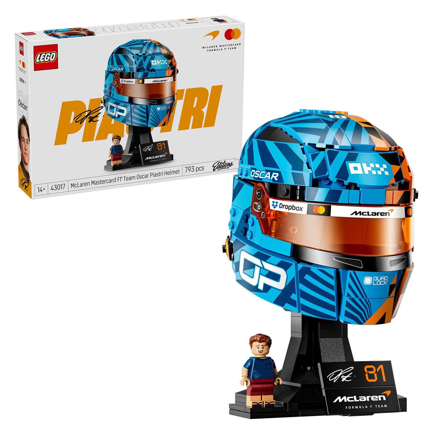 LEGO editions 43017 mclaren mastercard f1 team helm van oscar piastri