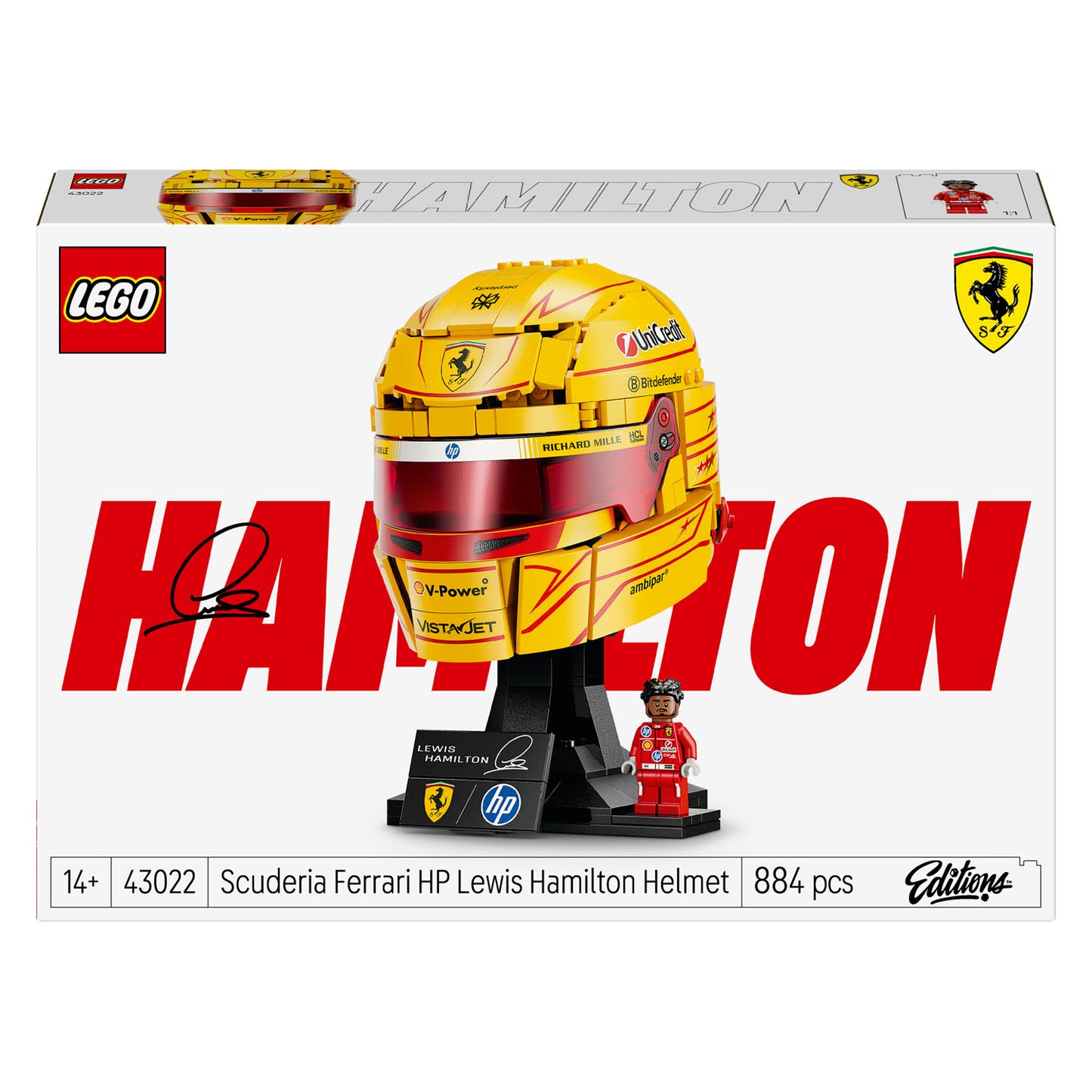 LEGO editions 43022 scuderia ferrari hp helm van lewis hamilton