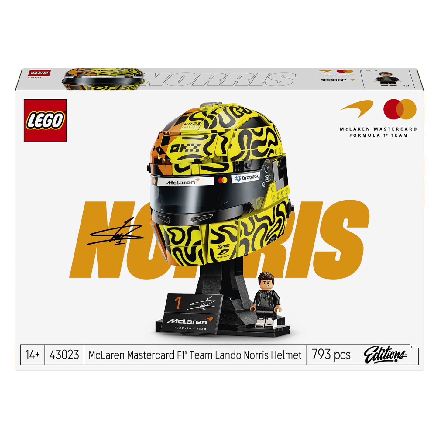 LEGO editions 43023 mclaren mastercard team helm van lando norris