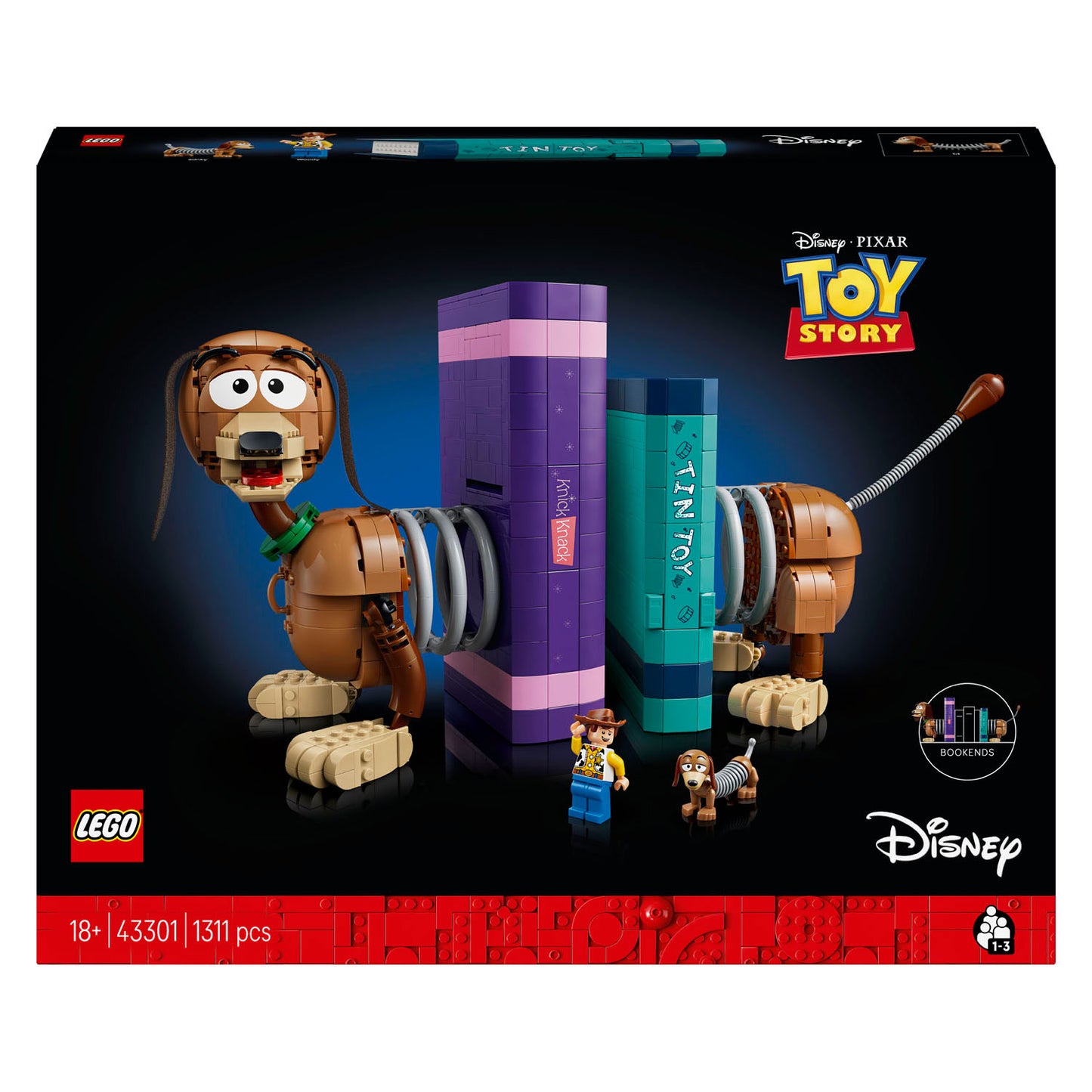 LEGO disney 43301 toy story slinky dog bookends