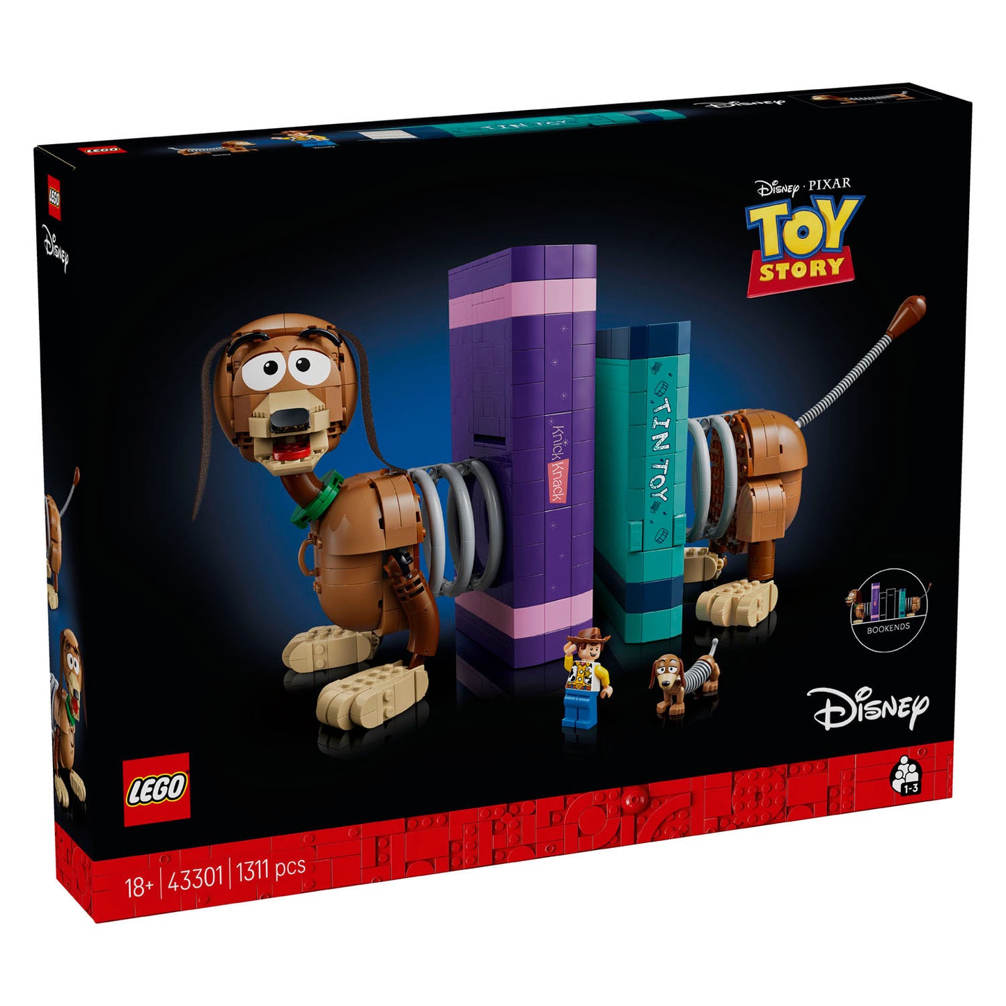 LEGO disney 43301 toy story slinky dog bookends