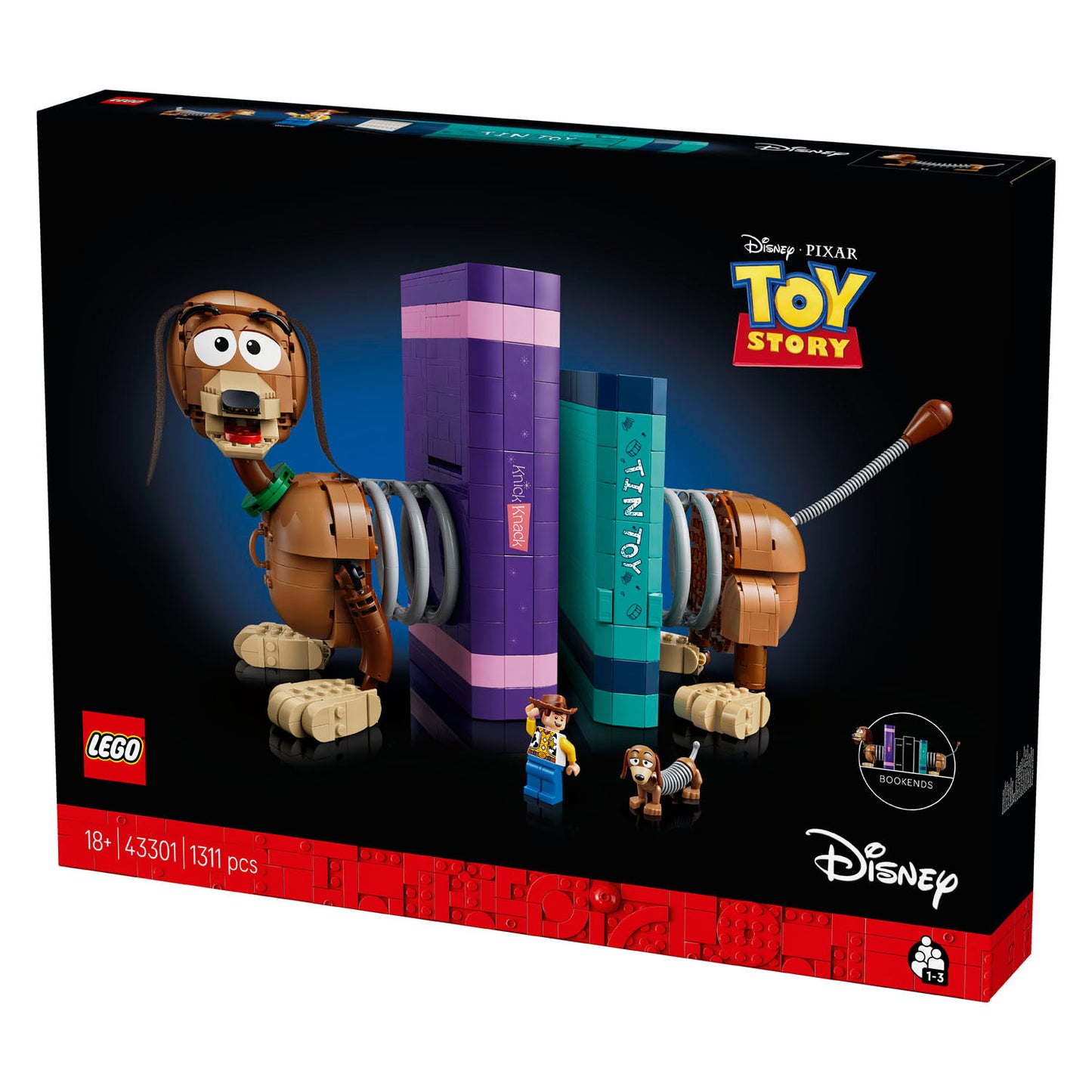 LEGO disney 43301 toy story slinky dog bookends