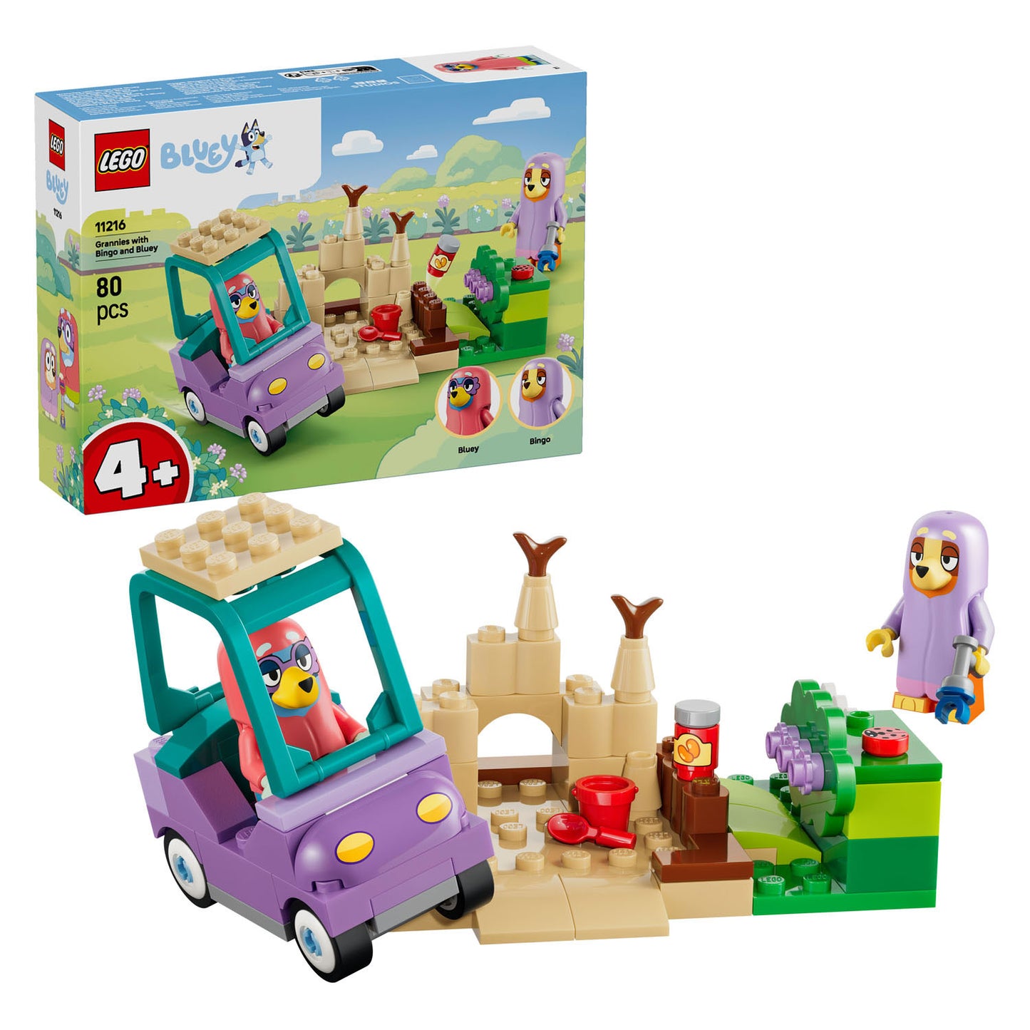 LEGO bluey 11216 oma's met bingo en bluey