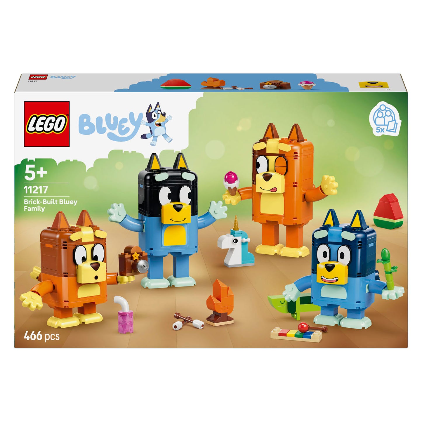 LEGO bluey 11217 bouwbare figuren van bluey en haar familie