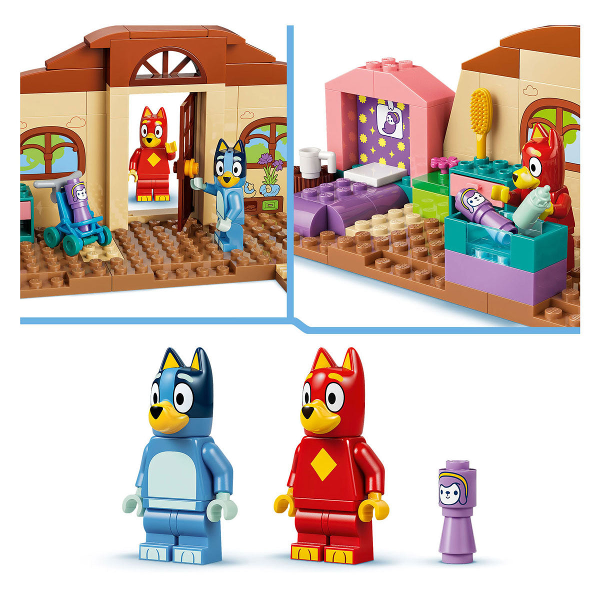 LEGO bluey 11221 school met rusty en bluey