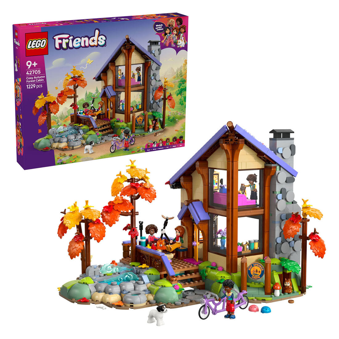 LEGO friends 42705 gezellige boshut in de herfst