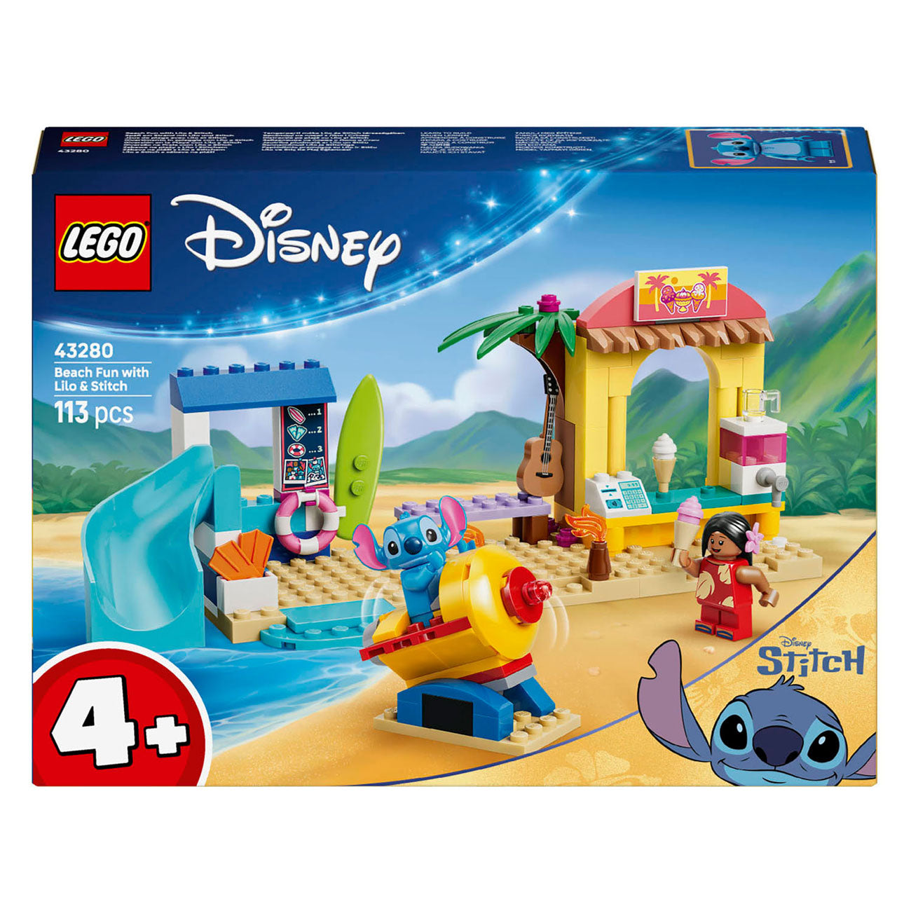 LEGO disney 43280 strandplezier met lilo en stitch