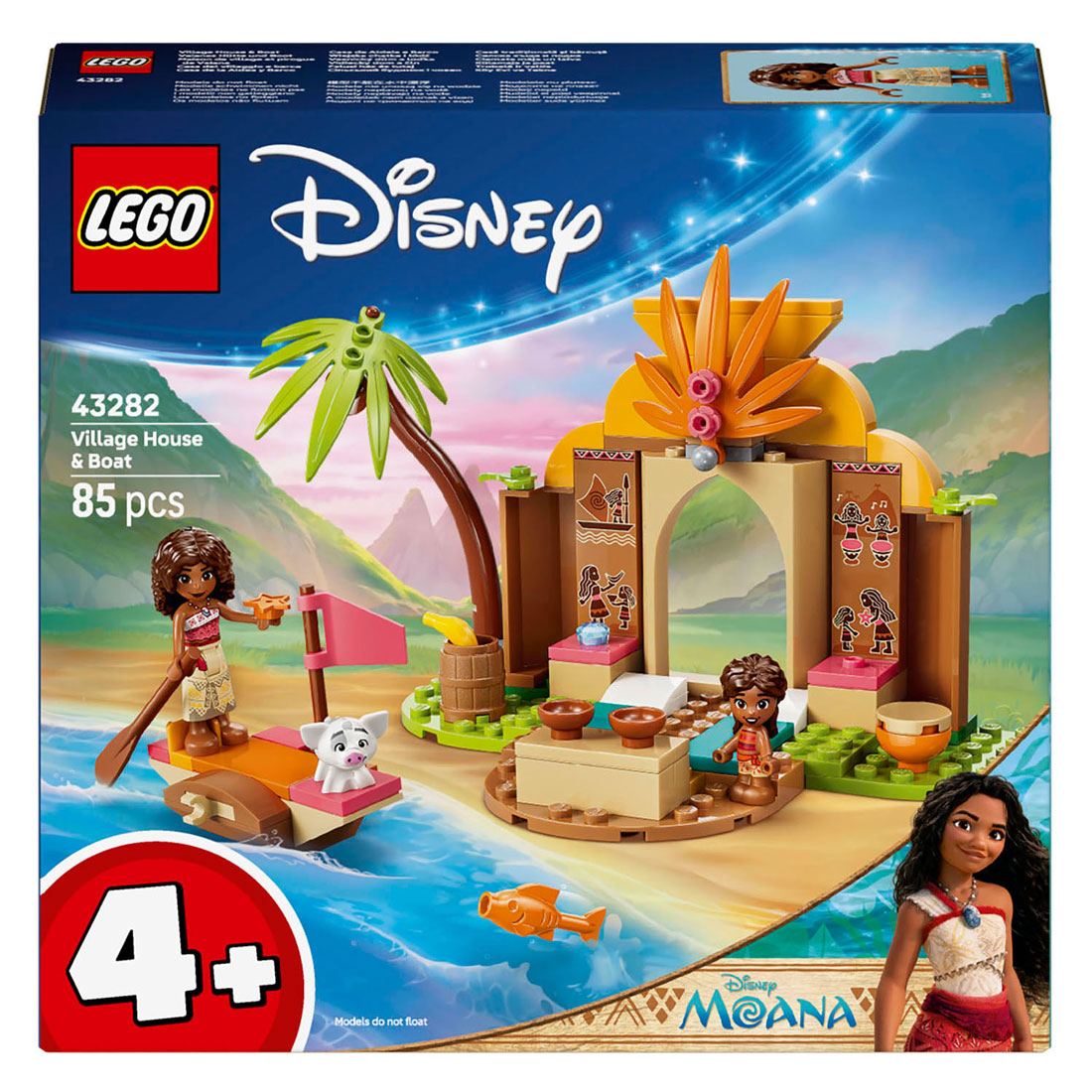 LEGO disney princess 43282 vaiana dorpshuis en boot