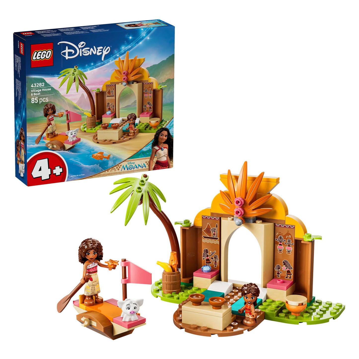 LEGO disney princess 43282 vaiana dorpshuis en boot