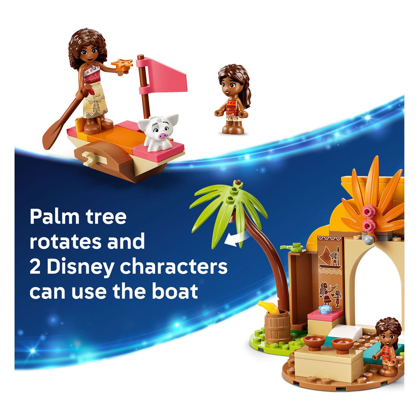 LEGO disney princess 43282 vaiana dorpshuis en boot