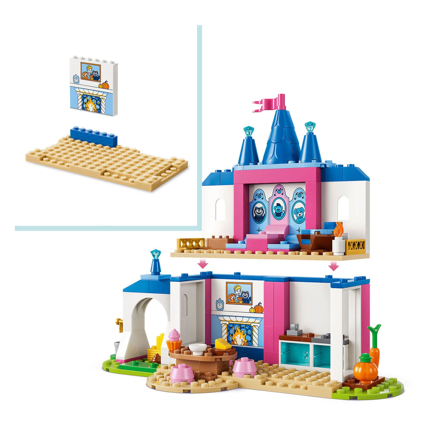 LEGO disney princess 43283 assepoesters kasteel met dierenvriendjes