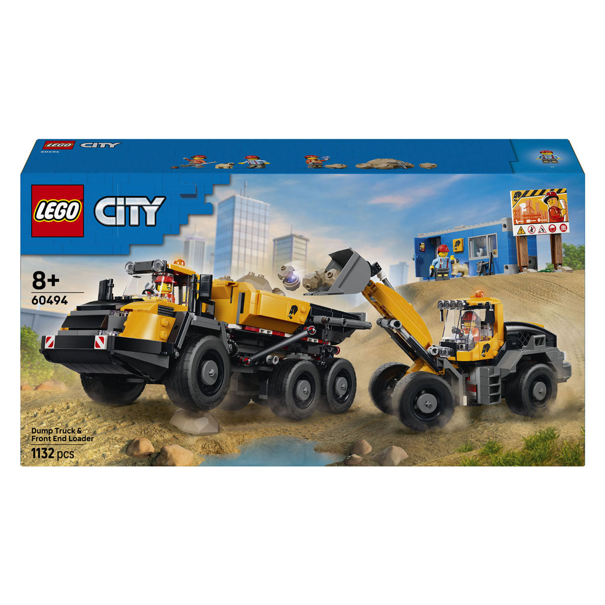 LEGO city 60494 kiepwagen en voorlader