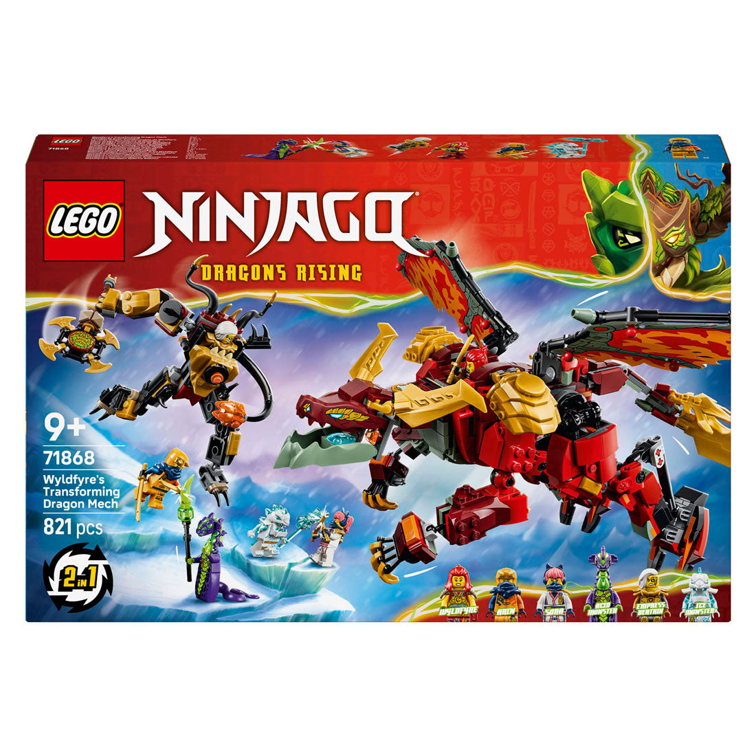 LEGO ninjago 71868 wyldfyre's transformerende drakenmecha